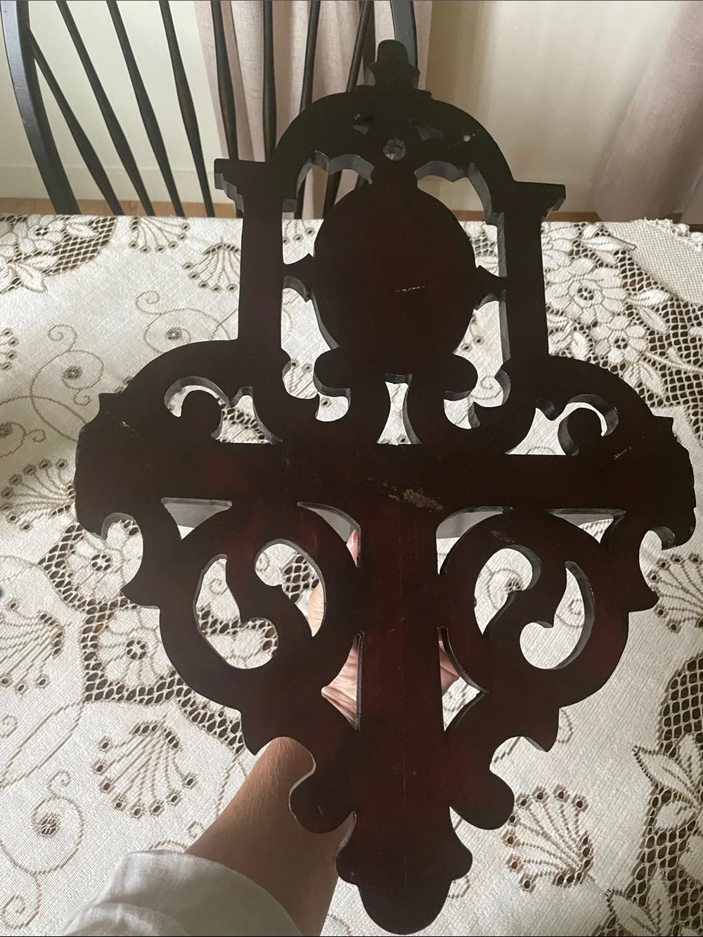 Vintage Victorian Black Revival Fretwork Decorative Wall Shelf